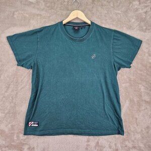 Superdry T-Shirt Mens Size 2XL Code Essential Logo Tee Short Sleeve Cotton Green